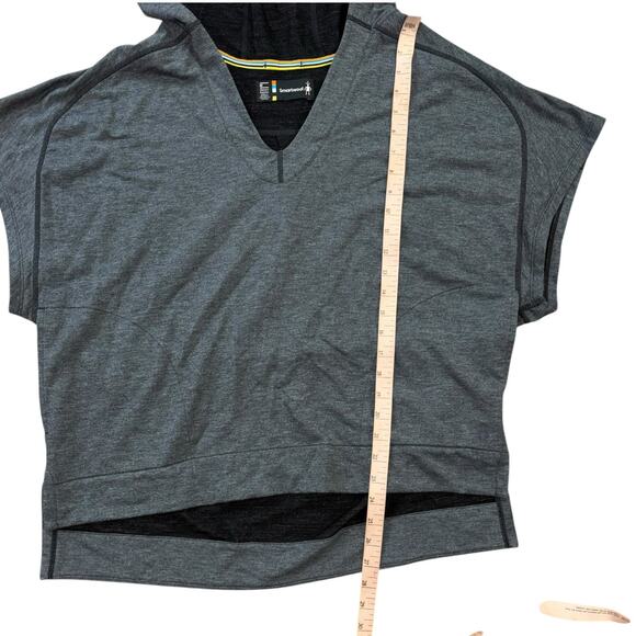 Smartwool Active Reset Gray Hooded Sleeveless Pullover Women’s M Athleisure Top - Picture 10 of 10